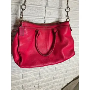 Coach Madison Satchel Bag Womens Medium Pink Good Pebbled‎ Leather Crossbody thumbnail 12