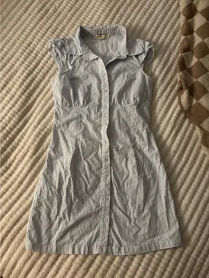 Boutique Blue and White Striped Dress thumbnail 1