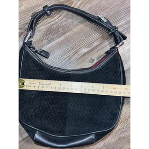 The Sak Boho Hippie‎ Black Leather Equestrian Western Shoulder Hobo Y2K Bag thumbnail 2