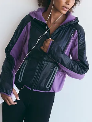 FP Movement‎ Go The Distance Fleece Jacket S Red Violet Black $198 NWT thumbnail 1