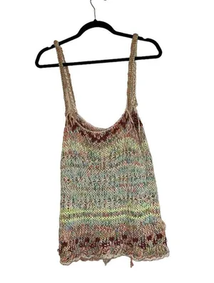 Free People NWOT Palmetto Cotton Blend Tank Top Large Candied Dream Combo thumbnail 10