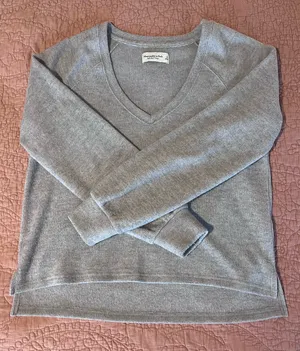 Abercrombie Grey Sweater V-Neck Small thumbnail 7