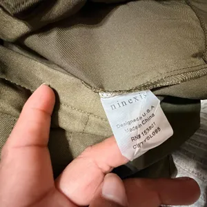 Ninexis Womens Olive Green Utility Vest Sleeveless Button Up Cargo Pocket L NEW thumbnail 7