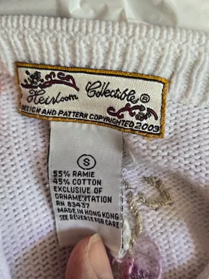 White Floral Embroidered Button thumbnail 6