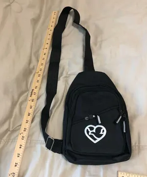 Nebraska Methodist Hospital Black Sling Bag with Heart Dove Design thumbnail 4