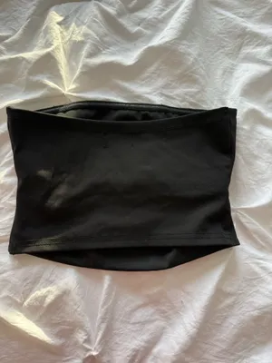 Edikted Black Tube Top With Slit thumbnail 2