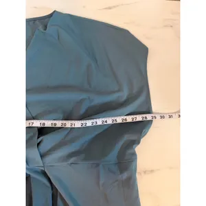 Halara Teal Blue V-Neck Wrap Maxi Dress Short Sleeve Pockets Plus Size 3X 780793 thumbnail 8