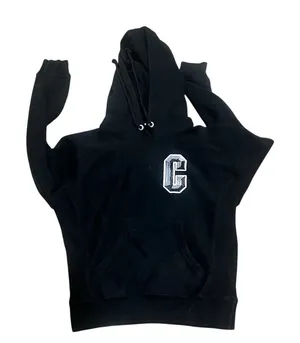 Champion Girls' Full Zip Hoodie Black XS Long Sleeve Casual thumbnail 1