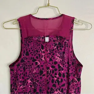 Lululemon Sculpt Tank Top Size 2 Cheetah Camo Magenta Purple Multi/Magenta thumbnail 4