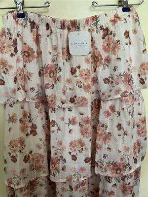 NEW Altar’d State Floral Evara Tiered Midi Skirt Size Large NWT thumbnail 4