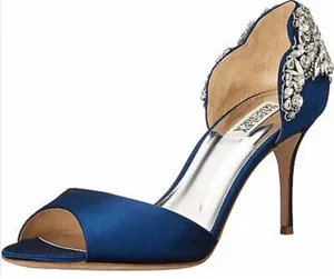 Size 7 Celeste badgley mischka Blue Open toe Heels thumbnail 1