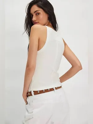 NWT Free People We The Free Mia Tank - Ivory - XS thumbnail 2