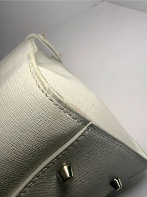 Furla Ivory Saffiano Leather Structured Tote Bag thumbnail 6