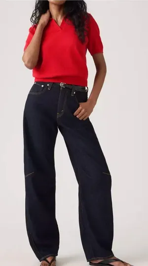 Levi's New 32x31 Cinch Barrel Lighweight Women's Jeans Public Persona Dark Wash thumbnail 1