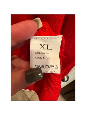 Red Crew Neck Sweater XL Unbranded thumbnail 4