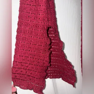 NWT Wild Fable Split Long Sleeve Mini A-Line Cranberry Size Small Dress thumbnail 4