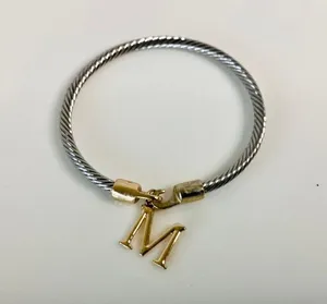 Modern Expressions “M” Initial Rope Bracelet Silver thumbnail 6