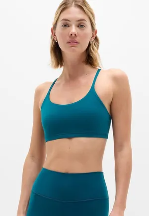 New Athleta S Transcend Scoop Bra Coastal Teal Small Cup A-C thumbnail 1