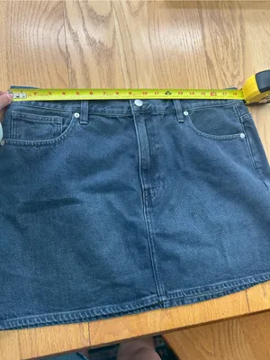 NWT Madewell Denim Mini Skirt Size 31 Hodgeman Wash‎ Blue Jean DM8635 thumbnail 7