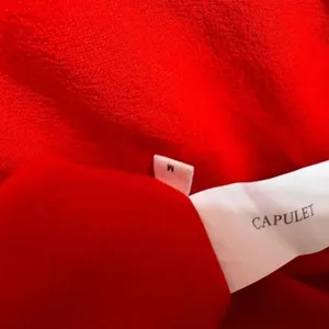 Capulet Cherry Red Giulia Button Front Tie Sleeve Mini Dress Medium thumbnail 6