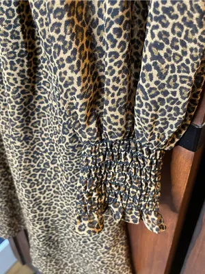 Show Me Your Mumu Adelaide Leopard Print Ruffle Mini Animal Western Boho Dress L thumbnail 4