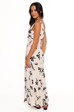 Paper Crane Tulsi Midi Dress - Off White Print thumbnail 5
