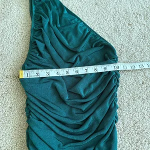 Lioness princess Polly green asymmetrical one shoulder mini ruched dress Xxs thumbnail 12