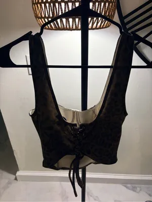 PrettyGarbage Leopard Print Bustier Top thumbnail 7