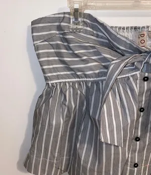 Anthropologie NWT $98 x Dolan Striped Tube Smocked Pullover Tie-Styling Top XL thumbnail 11