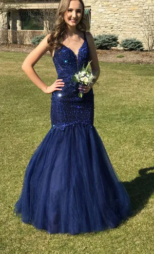Prom shop Prom Dress Blue Size 2 thumbnail 2
