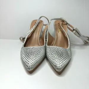 Lulus Kayka White‎ Rhinestone Lace-Up Pointed-Toe Pumps thumbnail 2