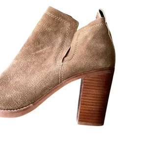 DOLCE VITA Suede Bootie Womens Sz 11 Tan Stacked Heel Pointed Toe thumbnail 4