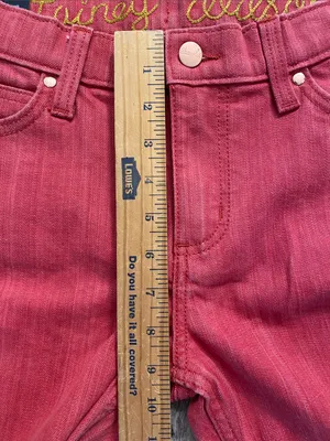 NWT Wrangler x Lainey Wilson Bootcut Flare Western Cowgirl Jeans Red W27 x L31 thumbnail 3