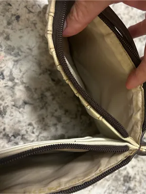 Brown Wristlet Wallet with Letter Accent thumbnail 3