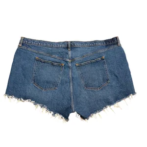 Abercrombie Fitch Curve Love Mom Shorts High Rise Distressed Denim Size 37/24‎ thumbnail 2