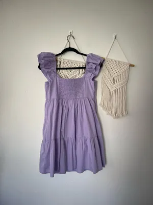 Abercrombie & Fitch Lilac Flutter Sleeve Mini Dress thumbnail 4