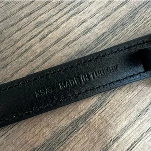 Anine Bing AB Monogram Leather Belt in Black with Gold Hardware - NWT thumbnail 9