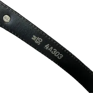 Brighton Slim Black Leather Belt with Gold‎ and Silver # 4A303 Size Medium 30 thumbnail 5
