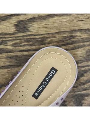 NWT G.C. Shoes Womens Tiana Embellished Comfort Wedge Sandals Tiana Purple 7.5M thumbnail 14