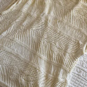 Route 66 Cream Open-Knit Cardigan thumbnail 4