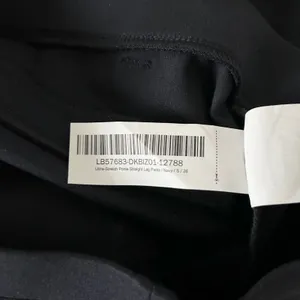 NEW Quince Ultra-Stretch Ponte Straight Leg Pants Rayon Nylon Navy Size Small thumbnail 8