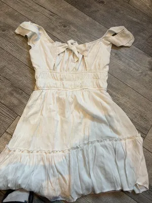 Trixxi Plain Solid White Women's Medium Tank Top Dress thumbnail 3