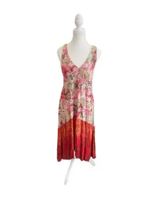 Angie High Low Dress Womens L Pink Festival‎ Brunch Resort Coastal Cruise Beach thumbnail 2