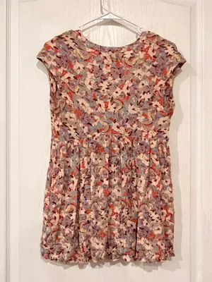 Final price Anthropologie Vanessa Virgina Floral V-Neck Babydoll Top in Multi thumbnail 5