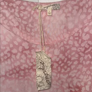 Mystree Tank Top Sleeveless Cami Ombre Pink Leopard Print Women’s L Large thumbnail 7