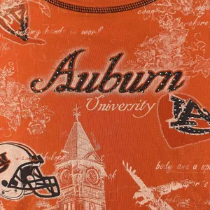 Vtg Auburn Tigers Shirt Womens Large NCAA College Football University '56 Spirit thumbnail 5