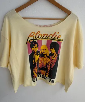 Blondie UK Tour 78 Graphic Cropped Off-the-Shoulder Band Tee thumbnail 1