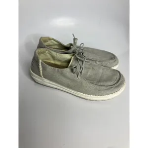 Hey Dude‎ chambray gray braid Wendy slip on loafers canvas women's size 9 casual thumbnail 3