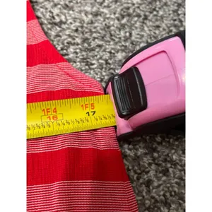 Ava James red striped peplum sleeveless tank top L thumbnail 8