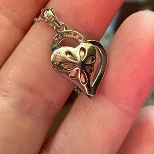 Always My Sister Forever My Friend Sterling Silver Crystal Heart Necklace thumbnail 7